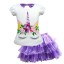 Tricou de fată cu unicorn și fustă L1235 3