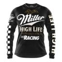 Tricou de motociclism pentru motocross cu mânecă lungă și imprimeu cu vultur pe piept și model în carouri pe mânecă pentru off-road 5