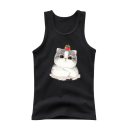 Tricou de vară pentru fete fără mâneci 100% bumbac Tricou simplu cu pisică desenată Top de prințesă pentru copii Tricou moale și confortabil în diverse culori 2