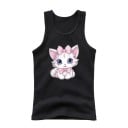Tricou de vară pentru fete fără mâneci 100% bumbac Tricou simplu cu pisică desenată Top drăguț pentru prințese pentru copii Confortabil în culori variate 2