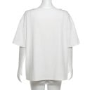Tricou lejer cu imprimeu pentru timpul liber Croială oversize la modă Decolteu slip-on Material din bumbac Ținută streetwear elegantă 5