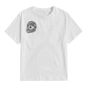 Tricou pentru bărbați cu mânecă scurtă și imprimeu de motociclist cu casca și inscripția Caffeine & Gasoline pe spate și pe piept 2