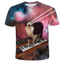 Tricou pentru copii cu pisică B1456 4