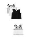 Tricou pentru femei cu bretele late, de culoare uniformă, decolteu rotund, material din poliester și bumbac, îmbrăcăminte confortabilă 4