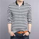 Tricou polo bărbați în dungi J2613 16