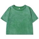 Tricou roz pentru femei, crop, mânecă scurtă, crop top, stil streetwear, confortabil, croială din bumbac, vară, modă casual 6