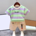 Tricou și pantaloni scurți pentru băieți L1711 4