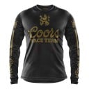 Tricou sportiv pentru motociclete de teren cu mânecă lungă și decolteu rotund cu motiv de leu și inscripție pe piept și mâneci 1