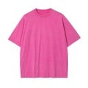 Tricou supradimensionat cu mânecă scurtă pentru femei, top streetwear cu guler rotund, croială lejeră la modă, aspect vintage spălat 3