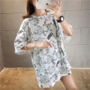 Tricou supradimensionat pentru femei, cu model 14