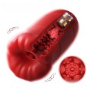 Trillend seksspeeltje voor mannen, realistische kunstmatige vagina, verstelbare vibraties, massage-uitsteeksels, waterdicht, siliconen, discrete 2