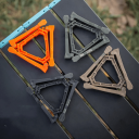 Tripé dobrável de plástico para botija de gás Suporte estável para campismo Diâmetro 20 cm Design dobrável Altura 3 cm Peso 35 g 4