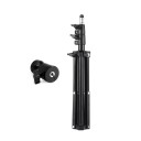 Trípode metálico ajustable de 50–110 cm con cabeza giratoria de 360° Estructura triangular fija para proyectores, cámaras, luces y equipos fotográficos 1