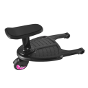 Trittbrett für den Kinderwagen für das zweite Kind mit abnehmbarem Sitz und einem Rad Tragfähigkeit 25 kg Universeller Halter Horizontale Stange PP PU 6