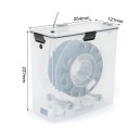 Trockenbox für Filament 254 x 127 x 237 mm Transparente Box mit Thermometer und Lagern für Spulen mit einem Durchmesser von bis zu 210 mm 2