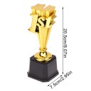 Trofeo d'Oro 1° Posto con Scritta 1st Alta 20,5 cm con Base Nera in Plastica per Competizioni Tornei Regali Feste e Premi per Vincitori 2