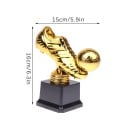 Trofeo d'Oro Calcio con Pallone 15 x 16 cm con Base Nera in Plastica per Competizioni Calcistiche Tornei per Bambini Campi Estivi e Premi 5