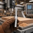 Trojbritá fréza TCT 10 x 30 mm Rovná drážkovacia Stopka 1/2 palca 12,7 mm Tvrdokov Horná frézka aj CNC Strieborná Drevo a drevotrieska 2