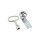 Trojhranný cylindrický zámek na skříňky a dveře 18 mm s jazýčkem a klíčem pro nábytková dvířka a úložné boxy 2