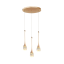 Trojité závěsné LED svítidlo ve tvaru kapky s bublinkovým akrylem v Nordic stylu 3 teploty světla Výška 34 cm Do ložnice nebo jídelny 1
