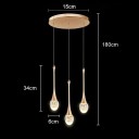 Trojité závěsné LED svítidlo ve tvaru kapky s bublinkovým akrylem v Nordic stylu 3 teploty světla Výška 34 cm Do ložnice nebo jídelny 2