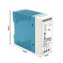 Τροφοδοτικό για ράγα DIN AC 100-240V DC 5V 6A 40W Τροφοδοτικός προσαρμογέας 50/60Hz Βιομηχανική πηγή τάσης για πίνακες 10x9x4 cm 2