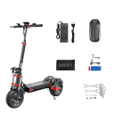 Trottineta electrică iX8 2400W, autonomie 70 km, viteză 60 km/h, baterie 48V 20Ah, capacitate 150 kg, anvelope de teren, negru-roșu 4