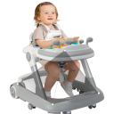 Trottinette 2 en 1 avec plateau amovible en plastique coton lin pliable pour enfants avec plateau musical 5