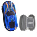 Trousse à crayons 3D en forme de voiture de course, en plastique EVA PU, jolie trousse d’école pour garçons, motif dessin animé, 22 x 10 x 5 cm 3