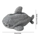 Trousse à crayons en peluche motif requin océan 22 x 12 cm, jolie trousse à crayons grande capacité, trousse de maquillage kawaii, fournitures 4