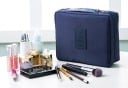 Trousse de maquillage de voyage pour femmes avec une double poche amovible Deux compartiments en filet dans le couvercle Nylon et filet 9