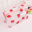 Trousse de maquillage transparente en PVC avec un motif joyeux et une fermeture éclair Pochette pour les cosmétiques et les produits de beauté 2