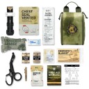 Trousse de secours tactique avec accessoires pour premiers secours 25x20x10 cm Trousse IFAK équipée avec un garrot, des ciseaux et des bandages 7