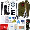 Trousse de secours tactique de voyage pleine Sac à dos médical de premiers secours 24 pièces Sac à dos étanche avec éléments réfléchissants outdoor 5