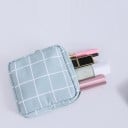 Trousse de voyage pour produits d'hygiène Étui pour serviettes et petits cosmétiques Fermeture éclair Coton Dimensions 13 x 13 x 3 cm 8
