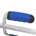 Trowel Stainless Steel 35 × 10 cm Plastic Handle Blue Black for Filler, Concrete and Surface Finishing of Walls 2
