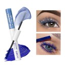 Třpytivá barevná prodlužující řasenka se dvěma kartáčky, 10 g, barevný pigment a třpytky pro výrazný kreativní make-up 2
