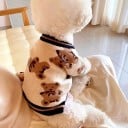 Trui voor honden 5,5–7,5 kg Maat XL 50 cm borstomtrek 38 cm lengte Warme gebreide kleding met afbeeldingen van teddyberen en sluiting met drie 7