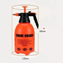 Tryckspruta 2L med pump Plast trädgårdsspruta Orange handspruta trädgårdsmister växtfuktare 3