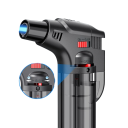 Tryksprøjte lighter genopfyldelig butan lighter Vindafvisende justerbar flamme Synlig brændstoftank Børnesikring 4