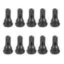 Tubeless ventielen voor de velg voor personenauto's en motorfietsen 10 stuks Met beschermdop Rubber lichaam en koperen schroefdraad Afmetingen 3,6 x 6