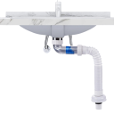 Tubo de esgoto flexível G1-1/2 28–88 cm em plástico ABS, branco, anti-odor, extensível, para pias, casas de banho e sanitas 2