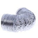 Tubo de ventilación flexible de 100 mm Manguera de aluminio de 1,5 m Tubo de PVC para extracción de aire -30 °C ~ 100 °C 2