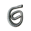 Tubo di sfiato del gas per camper Flessibile con estremità in metallo Lunghezza 150 cm Diametro 40 mm Acciaio inossidabile Per caravan e rimorchi 2