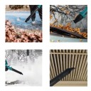 Tuinblazer 350 km/h 3 snelheden lithium voeding groen-zwart accu blower compatibel met Makita 18V batterijen 2