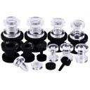 Túneis de acrílico transparente com rosca - 2 pcs 4