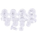 Túneis de acrílico transparente com rosca - 2 pcs 5