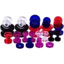 Túnel de acrílico atornillable para la oreja Joyería para lóbulos de la oreja estirados Anillo trasero desmontable a rosca 4