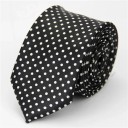 Tunn unisex slips med prickar 145 x 5 cm Elegant smal slips Snygg moderiktig slips Modern accessoar för män och kvinnor för sociala 1