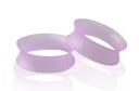 Tunnels en silicone pour oreilles Bijou de piercing pour lobe d'oreille étendu Forme de selle avec bords élargis des deux côtés 4